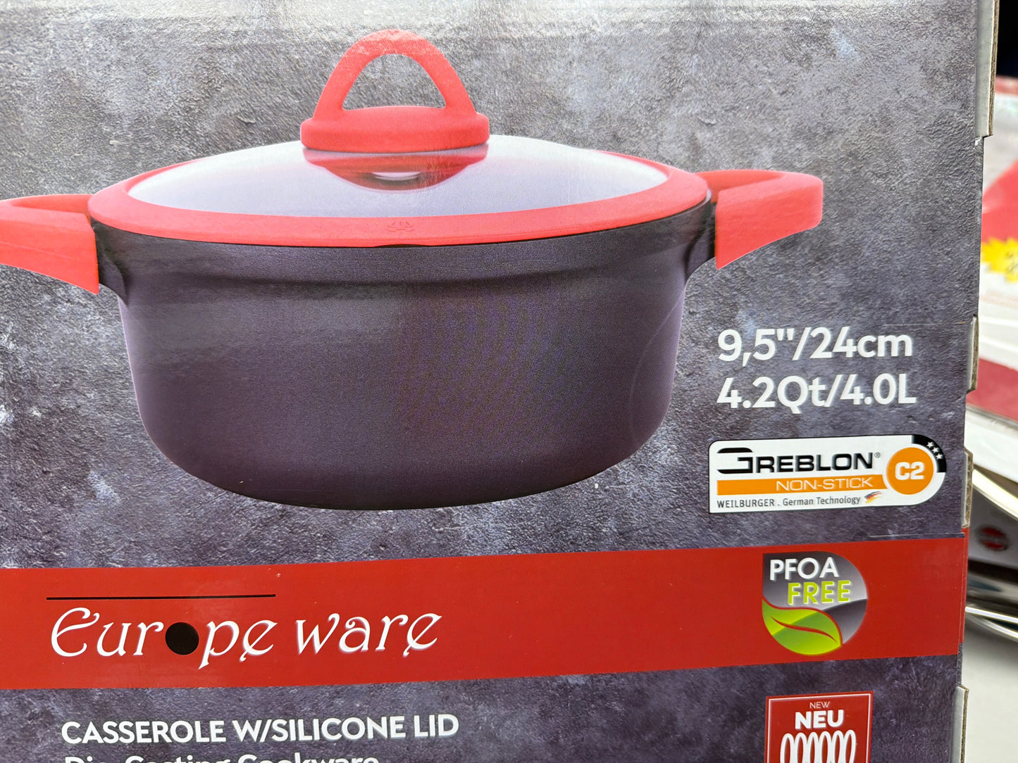 EUROPE Ware casserole, casting cookware pot 4.2Q 