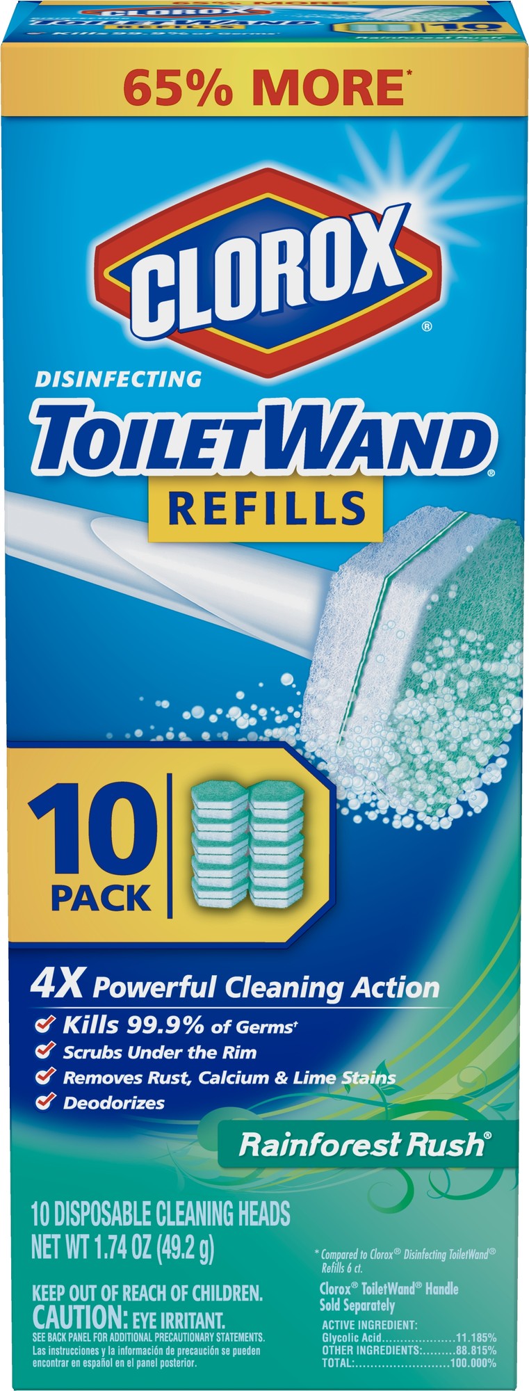 Toilet wand refill green