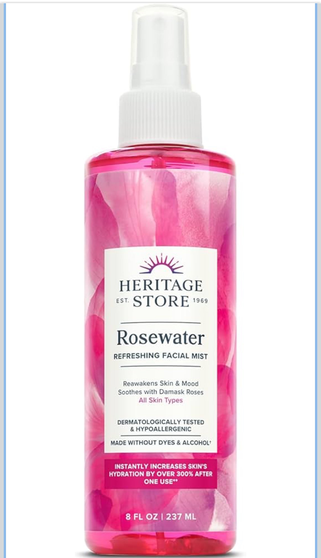 Rosewater refreshing facial mist