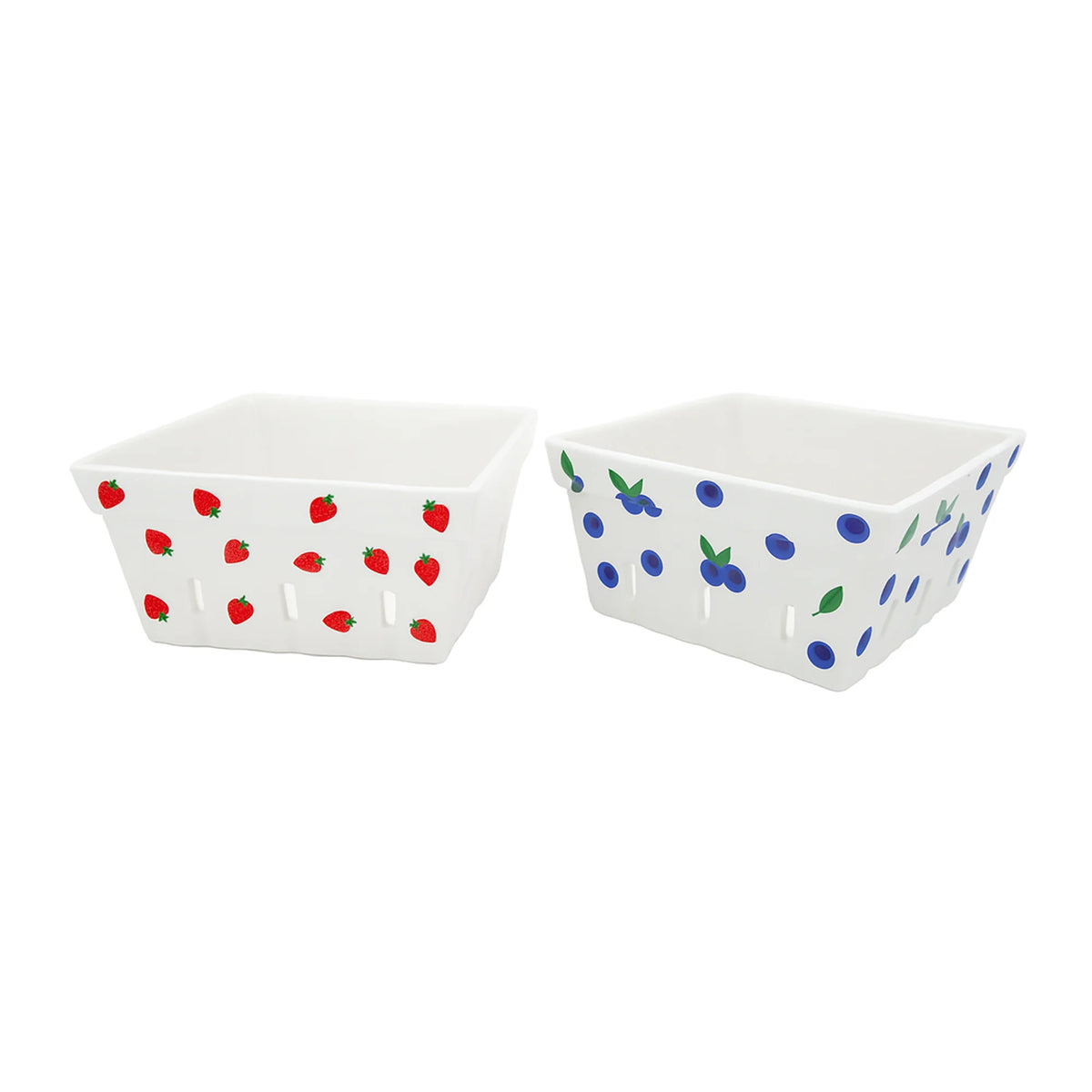 Ceramic Berry Baskets, Set of 2