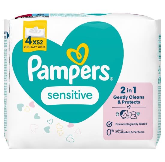 Pampers’s baby wipes sensitive 4x52 