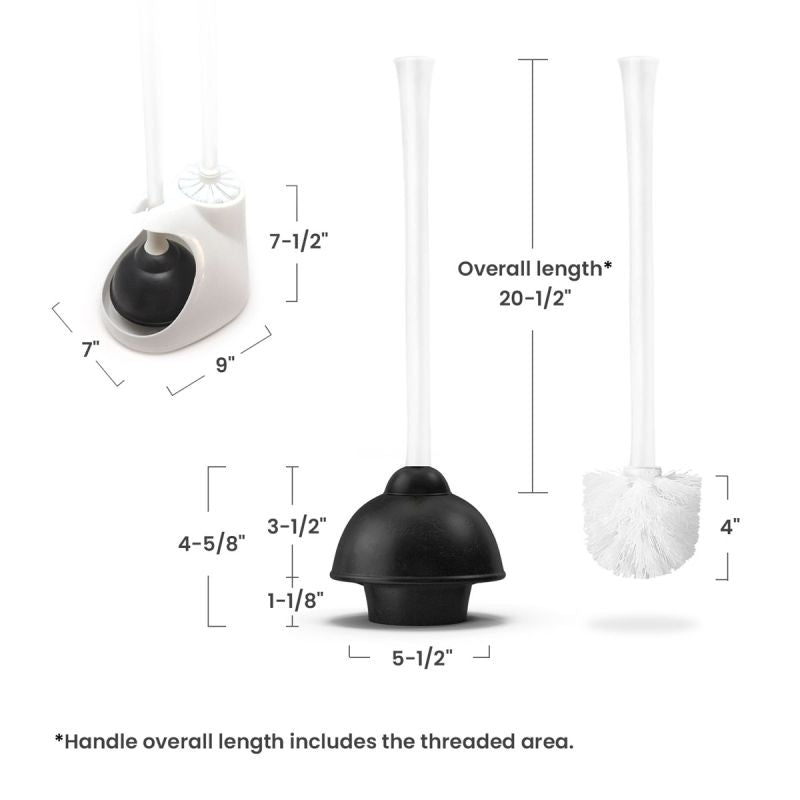 Toilet Brush and Plunger Caddy Set