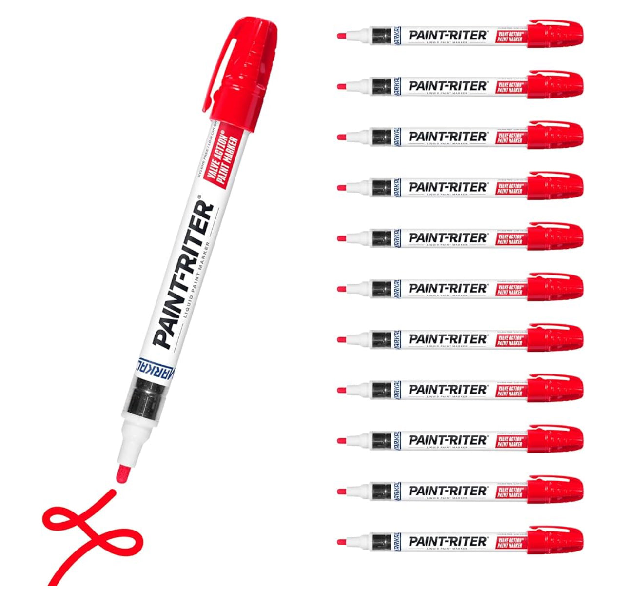 Paint writer, water based color, red liquid paint marker