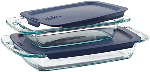 Pyrex Glass Easy Grab 4pc Blue