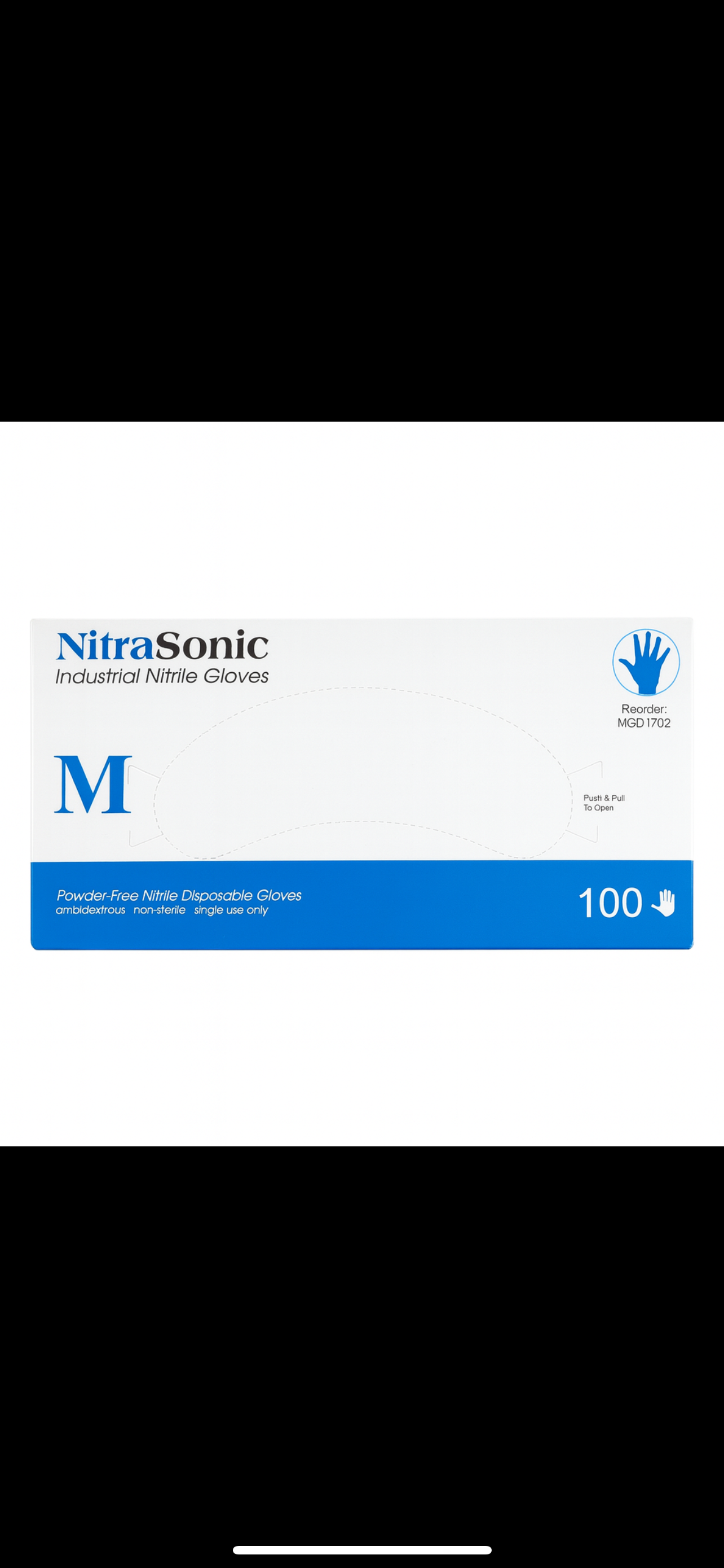 NITRILE Gloves size medium 100 pack 