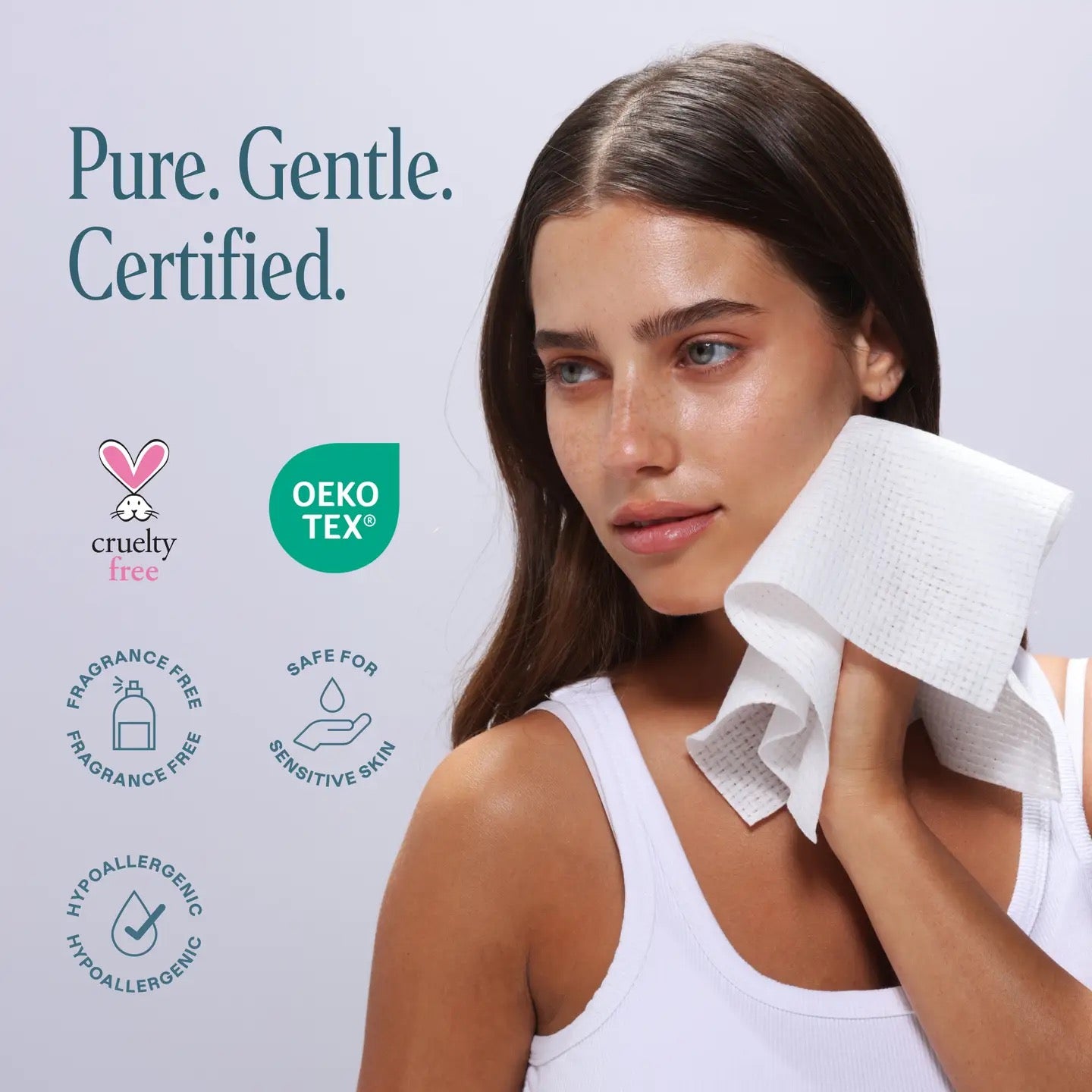 Extra large, clean face towels, ultra absorbent super soft durable 50 count