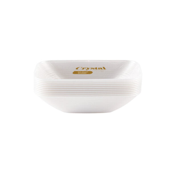 Crystal Square Long Bowl 7oz Pearl