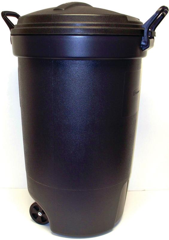 RM Black Trash Can 32Gal W/W