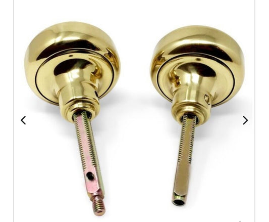 DOOR KNOB-BRASS-SOLID-ROUND SHAPE