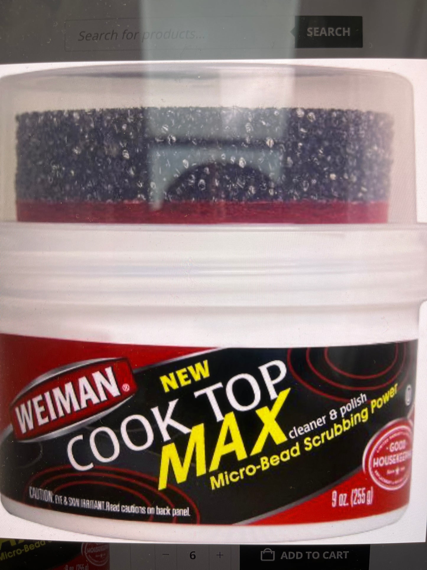 Weiman cooktop, clean polish 9 ounce jar