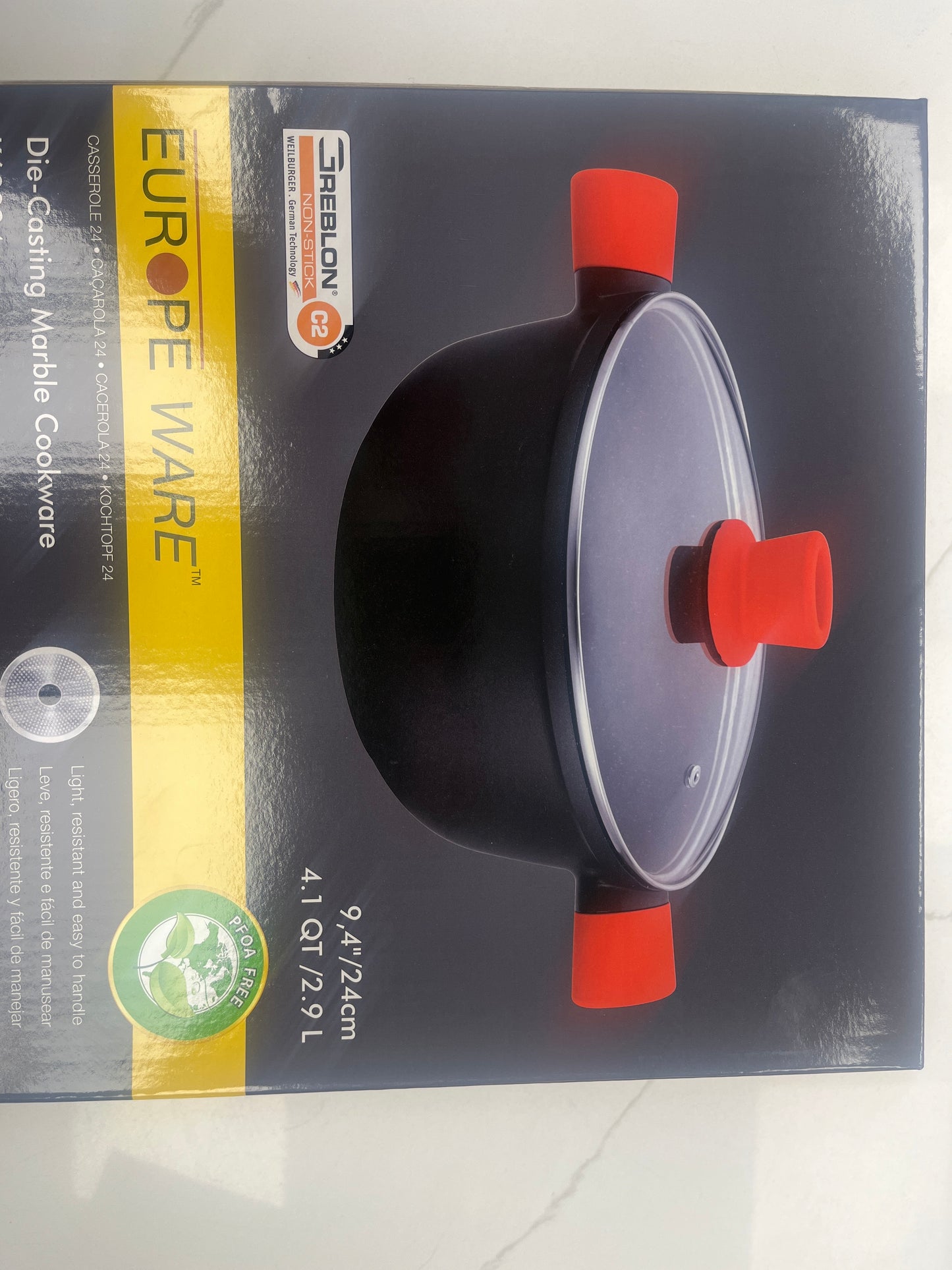 EUROPE Ware casting marble cookware pot 4.1Q 