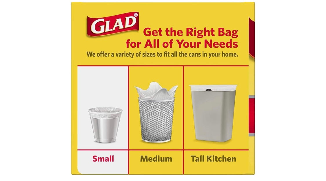 GLAD 4Gallon Small Trash Bags 30count