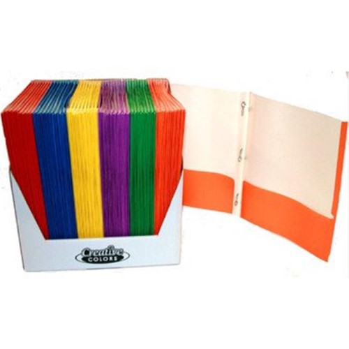 2 Pocket Paper Folder W/Cilps