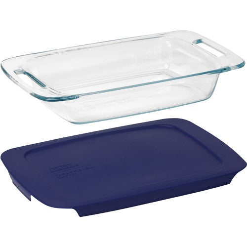 Pyrex Glass Easy Grab 2qt Blue
