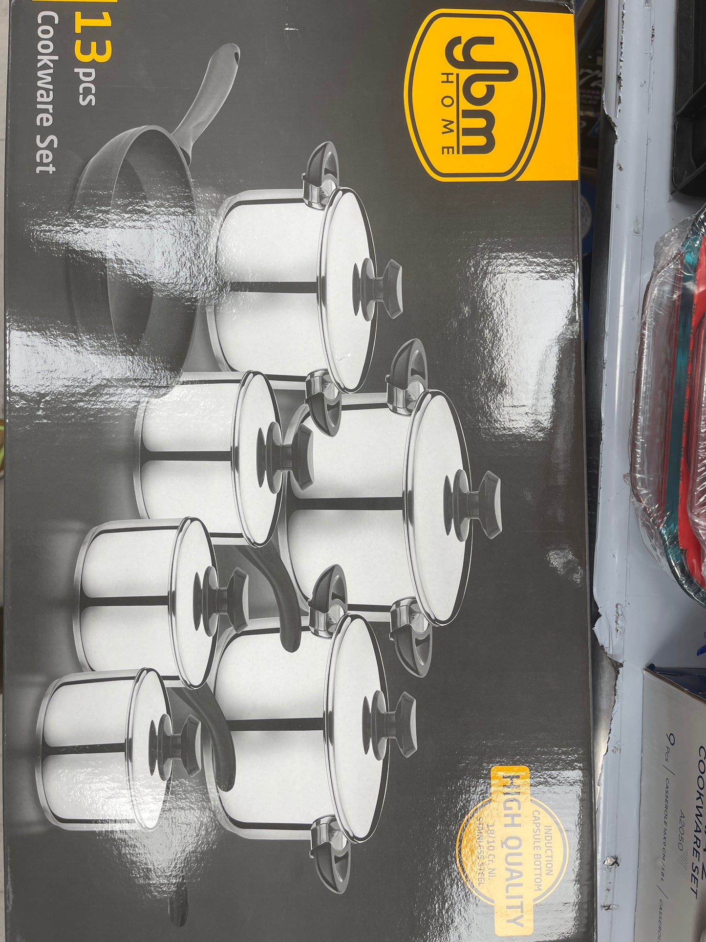 Stainless steel 13 piece pot set high quality in induction