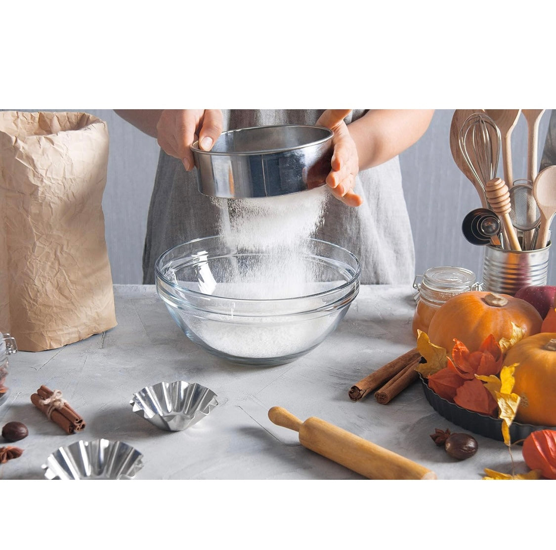 Flower sifter stainless steel 10”