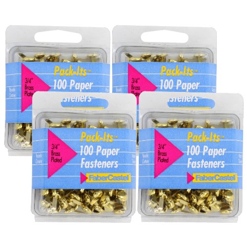 3/4" Brass 100 Paper Fasteners