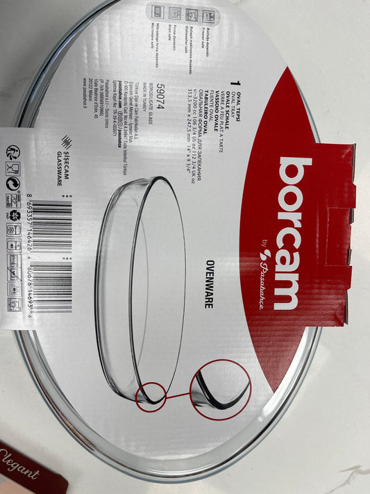 Borcam Oval glass tray