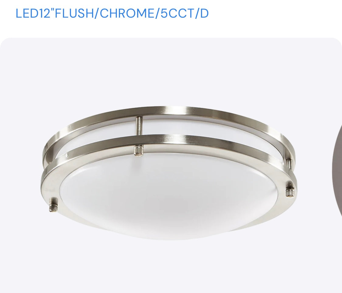 Luxrite LR23281 12” LED chrome Ring fixture