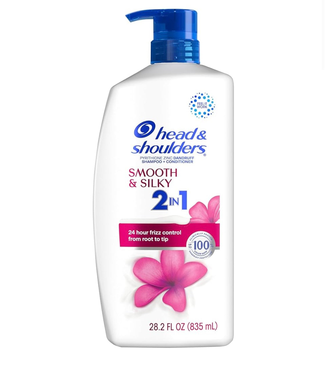 Head & shoulders smooth silk shampoo+conditioner pump 28oz