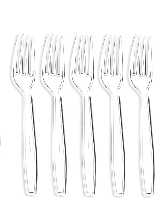 Basic Cutlery Collection, Clear Forks BOX (100 Count)