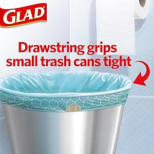 Glad OdorShield Small Drawstring Trash Bags - Febreze Beachside Breeze - 4 Gallon - 34 Count