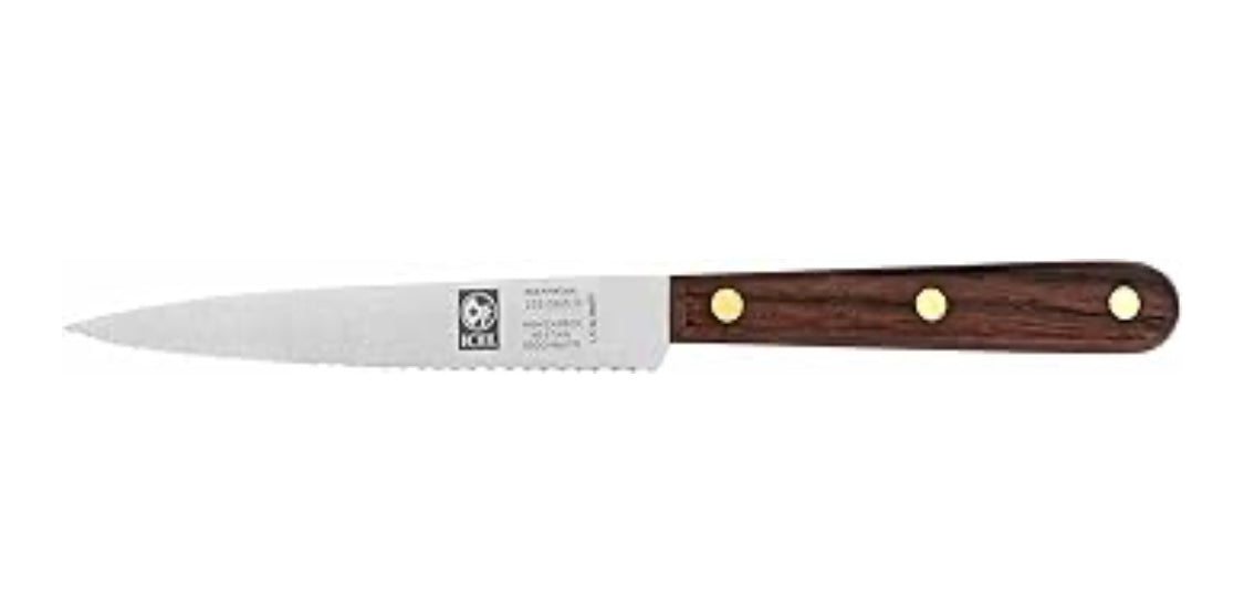Wood Knife Sarated 4”