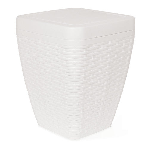Square Theash Can White 6.5Qt