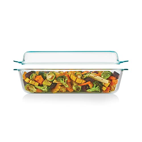 Pyrex bake and store deep two and one glass dish