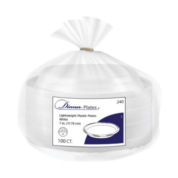 Dinner Collection White 7" Salad Plates (100 Count)