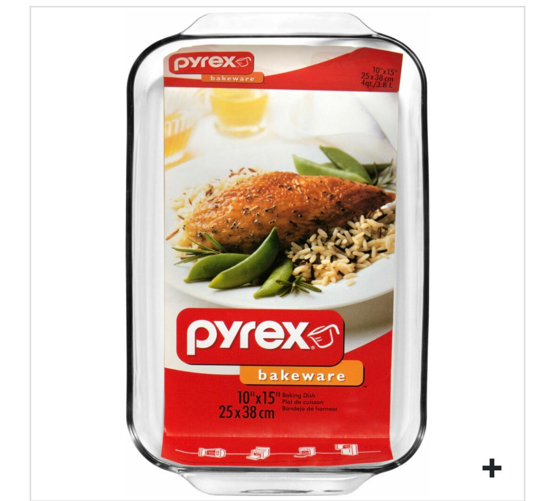 Pyrex Glass 4.8QT 15"X10"