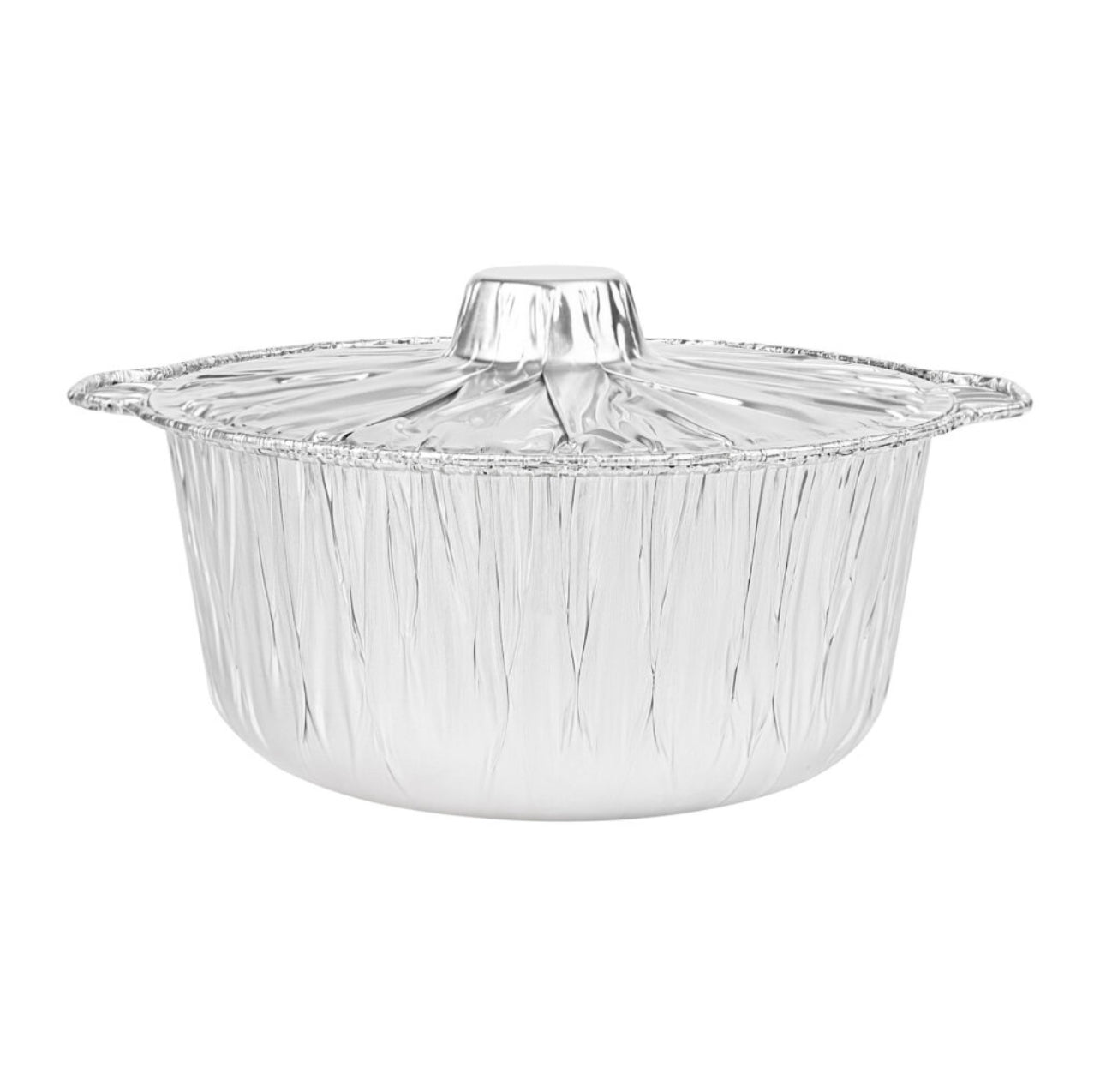 2 pots with lids aluminum medium disposable