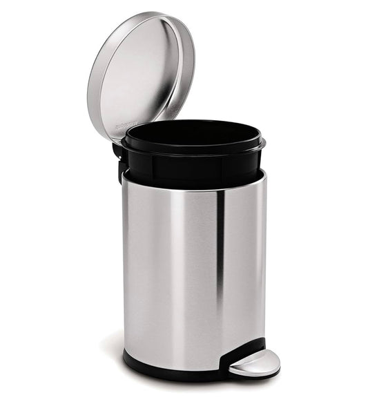 Stainless steel 12 Liter heavy duty garbage can 
