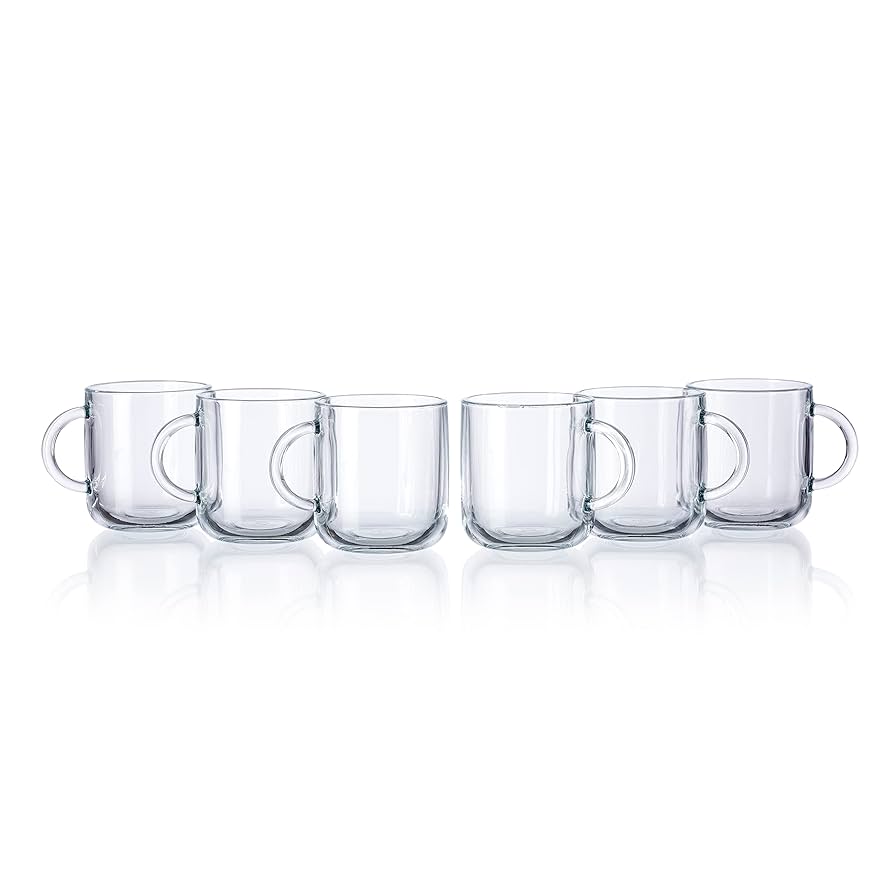 Glass Tea mugs 6 pack 40oz