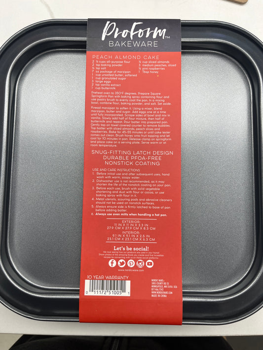 Square springform pan