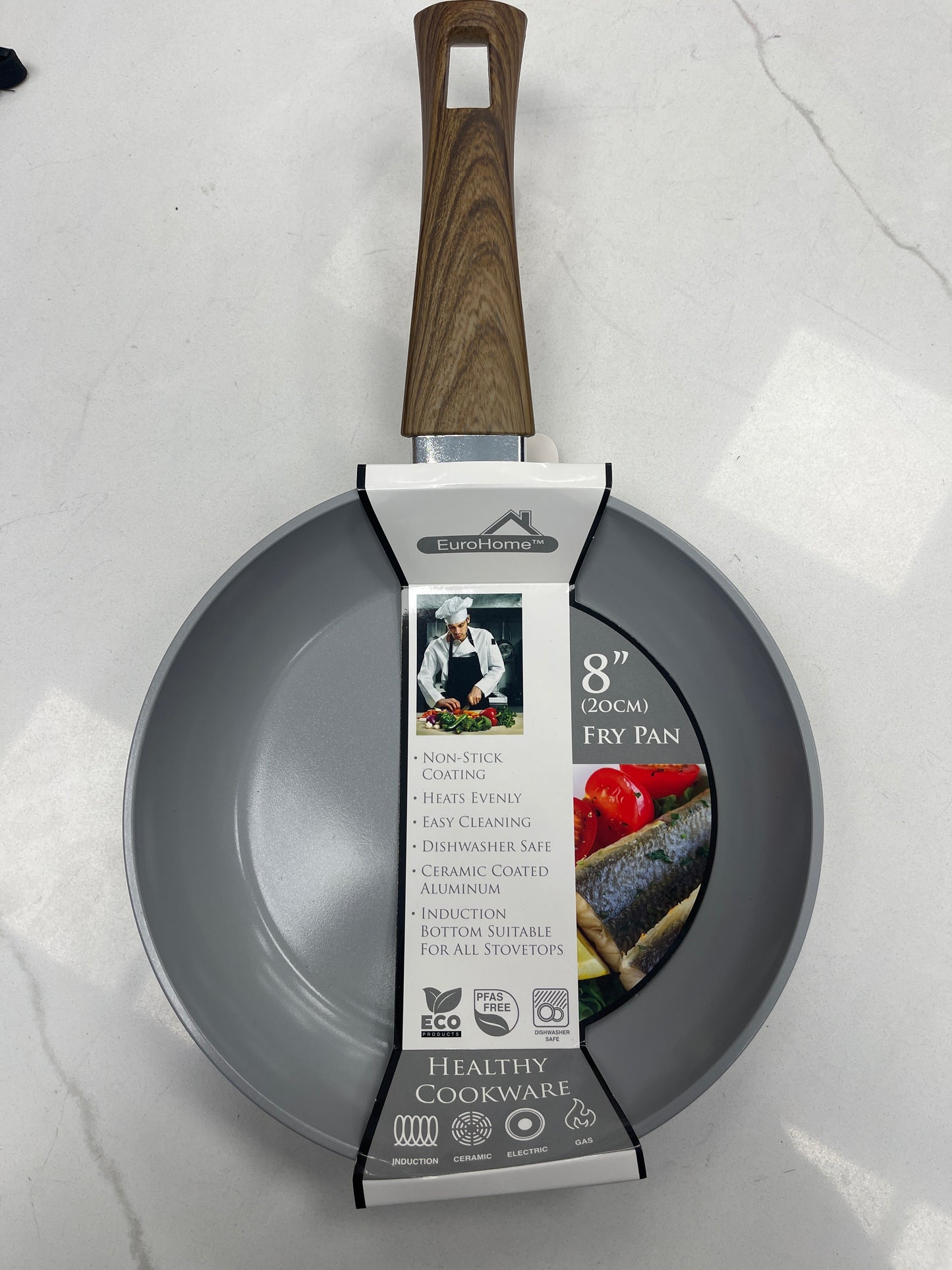 8 inch coated gray frying pan