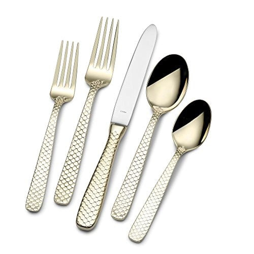 20 piece flatware set gold