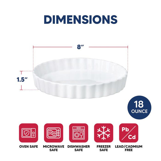 HIC Kitchen Quiche, Round, 8in