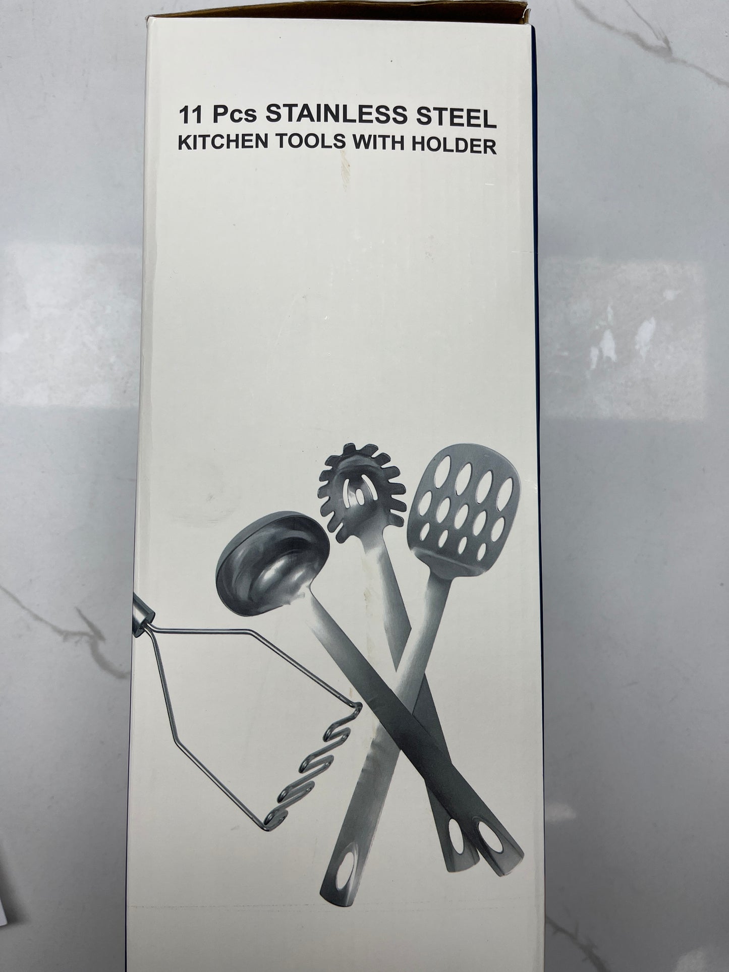 Bartnelli 11 piece stainless steel utensil set with holder