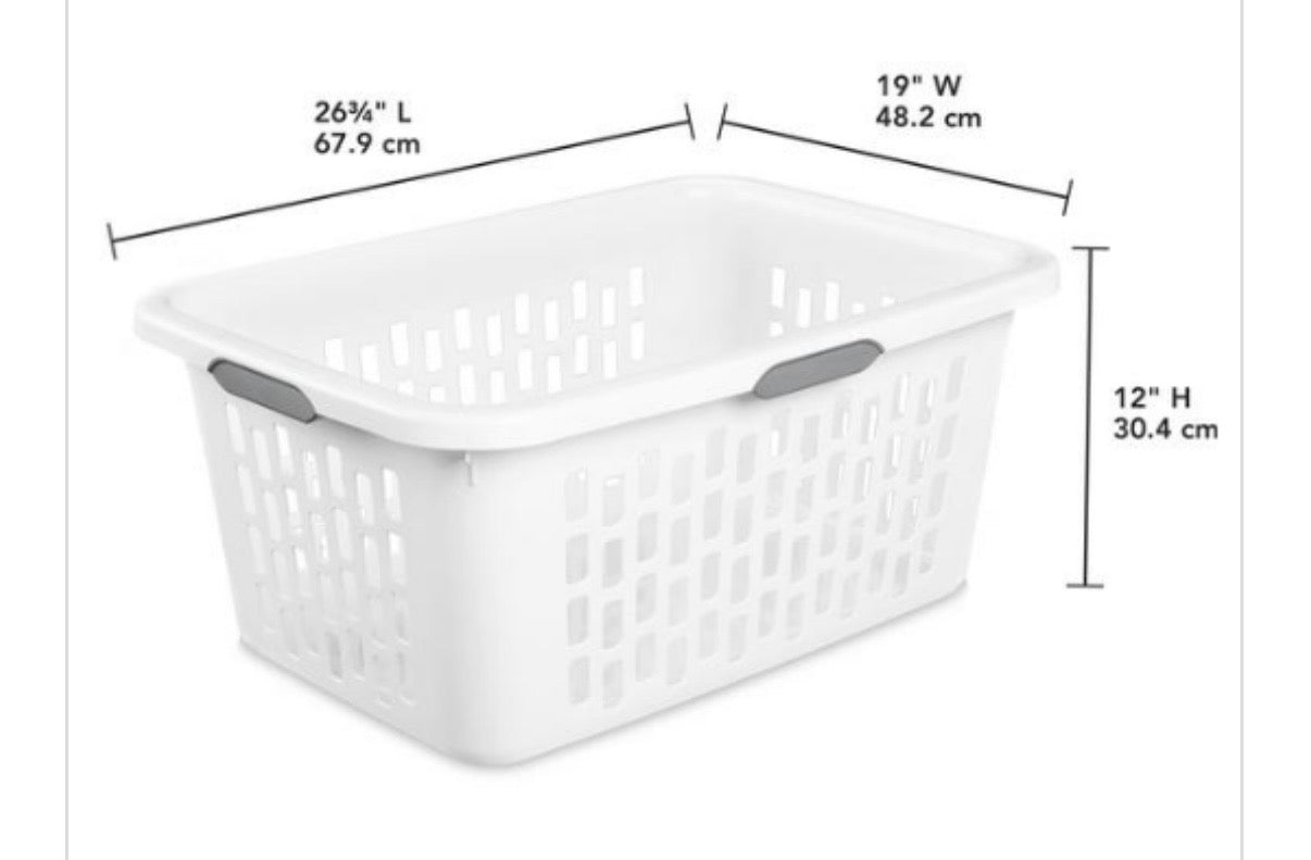 Laundry basket white 71L