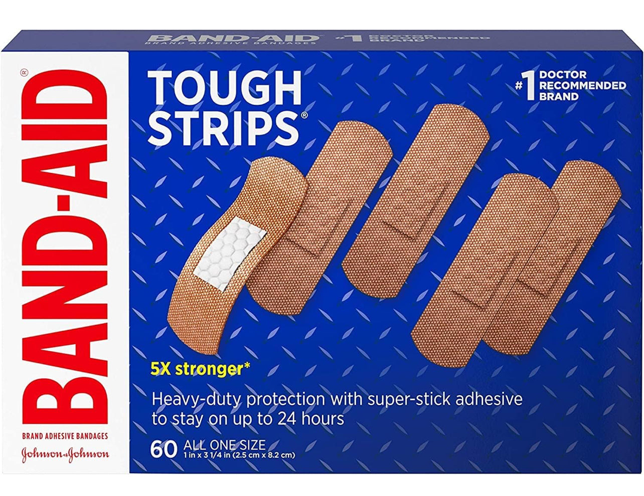 BAND-AID tough strips 60pk