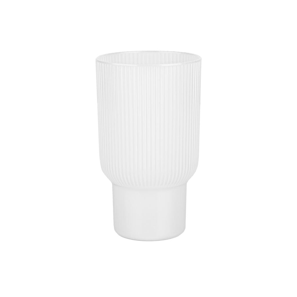 Ribbed Tumblers 12 oz Pearl