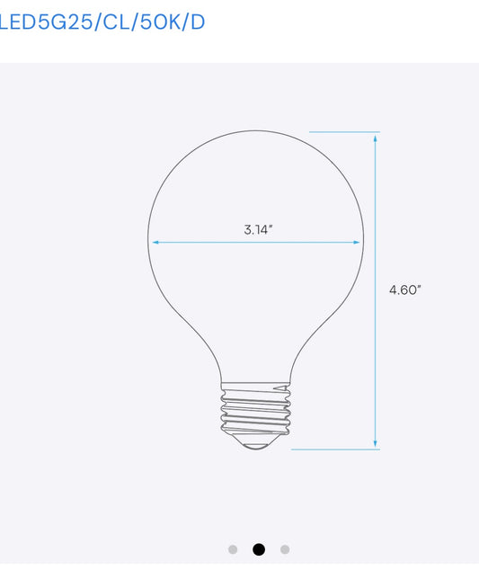 Luxrite LR21620 G25 5W E26 5000K