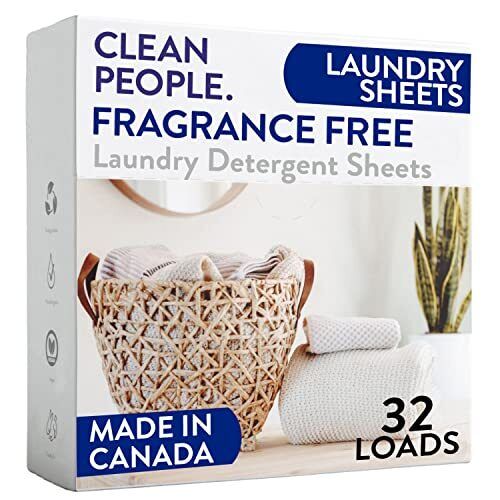 Clean people, laundry detergent, sheets, fragrance free