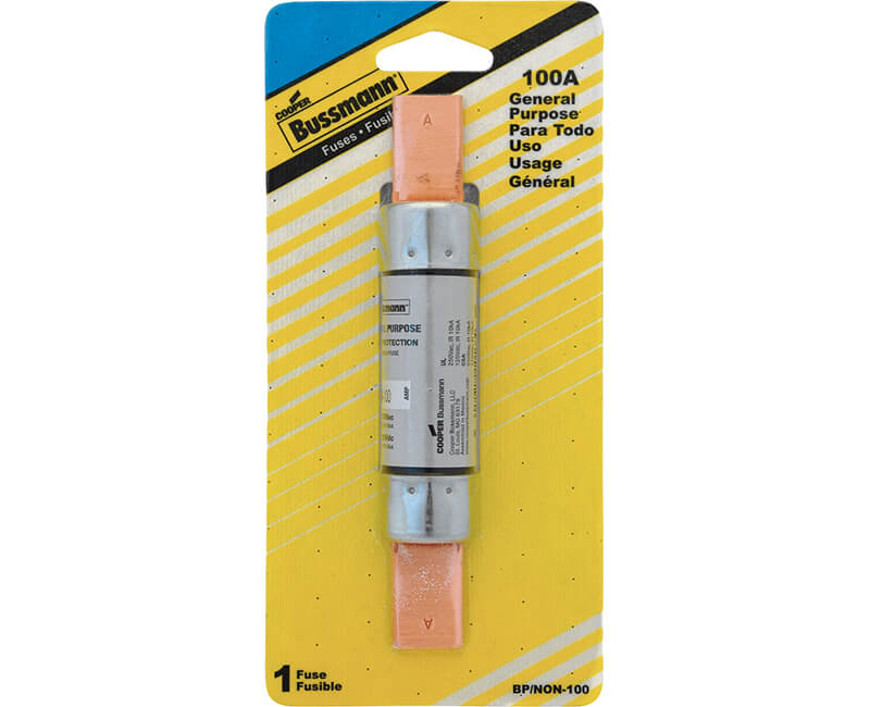 100 AMP ONE-TIME CARTRIDGE FUSE NON-CURRENT LIMITING CLASS H 250V UL LISTED 1 PER CARD