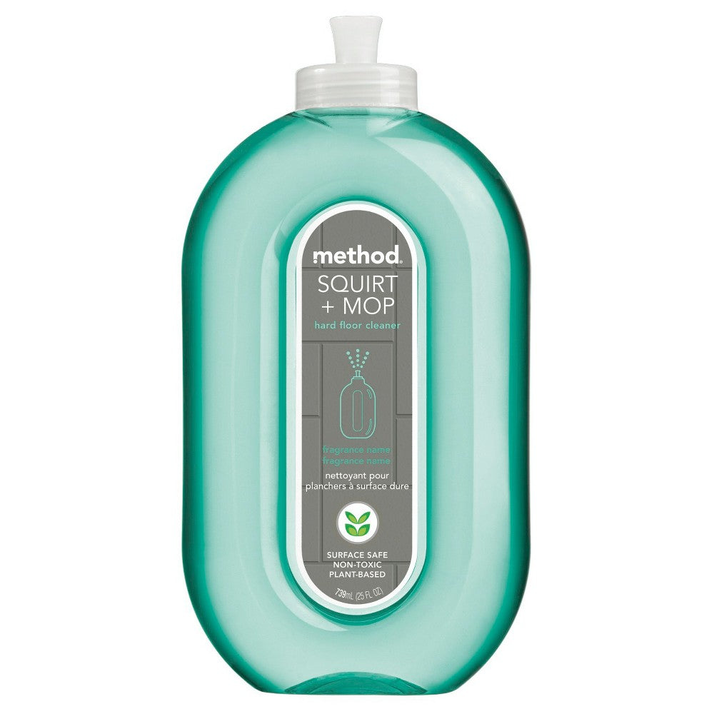 Method, squirt and mop floor cleaner