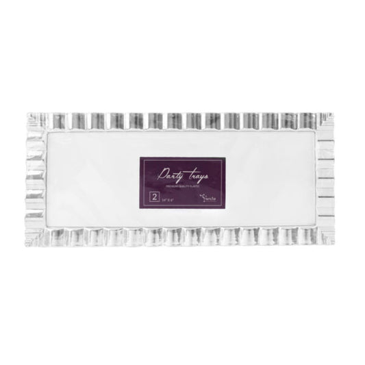 Party Tray White/Silver