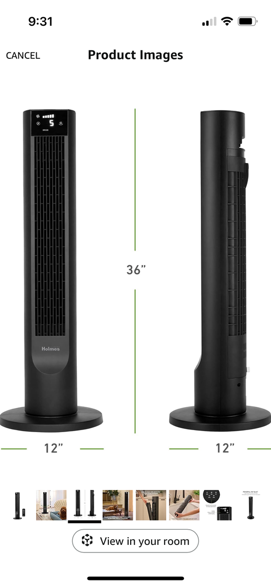 Holmes 36” Tower Fan with remote