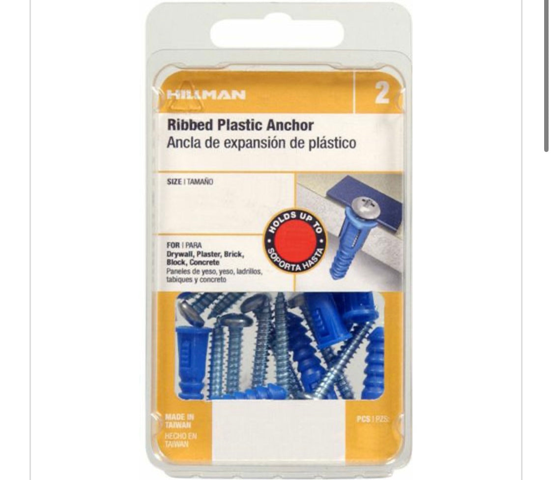 6x7/8" Plastic Anchors