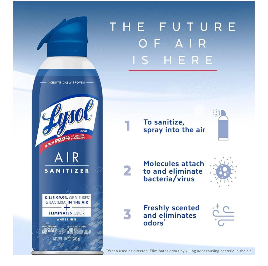 Lysol air sanitizer aerosol spray 